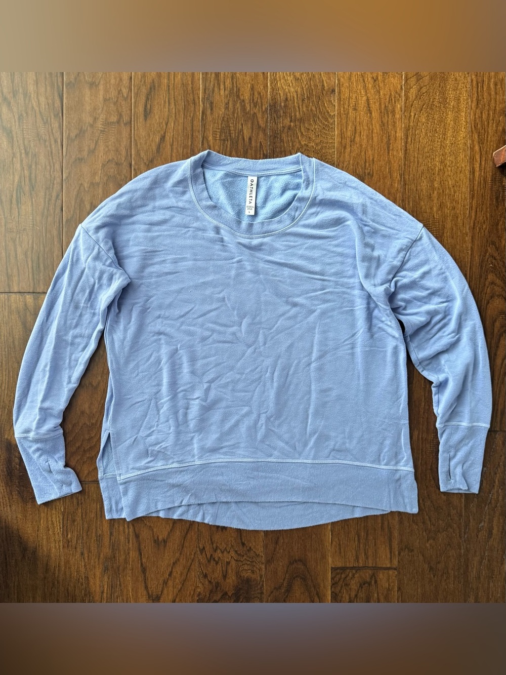 Athleta Light Blue Crewneck Pullover Sweater Size L